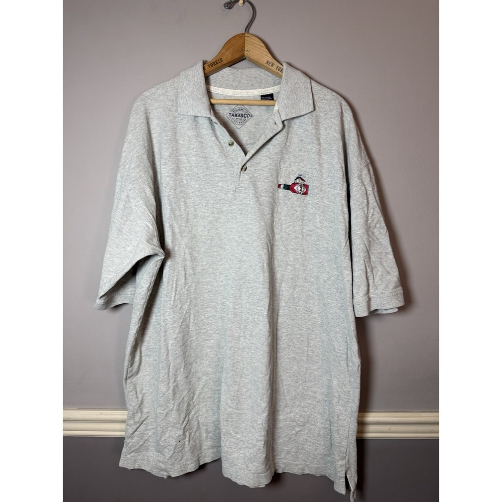 Tabasco Shirt Polo Mens XXLarge‎ Gray Short Sleeve Collared Golf